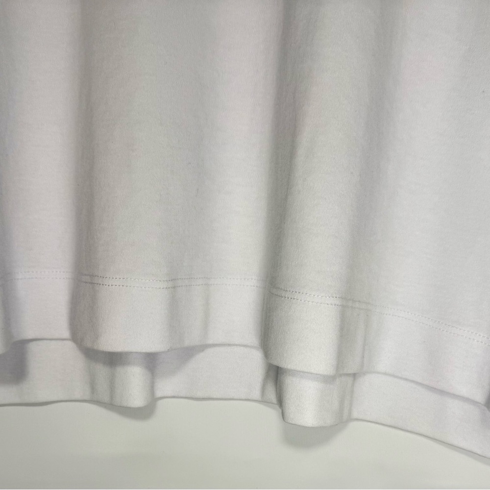 Appleseed's White Blouse shirt with  Quarter length Eyelet Sleeves  PXL EUC - Picture 4 of 10